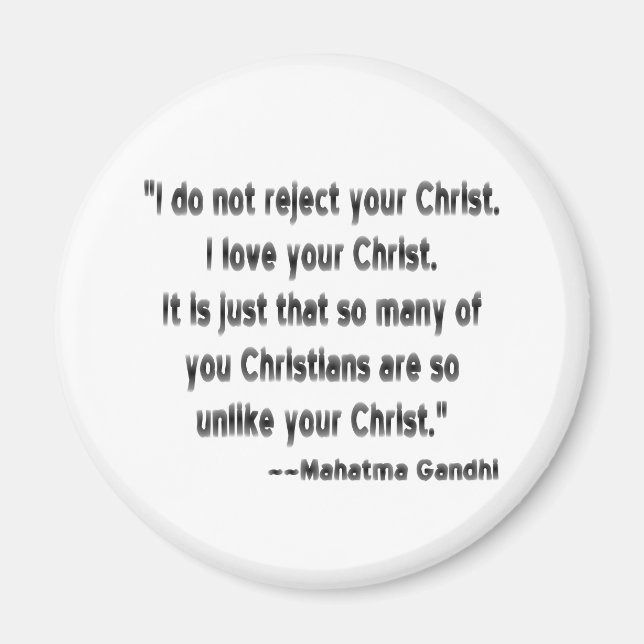 Íman Mahatma Gandhi sobre Cristãos (Frente)