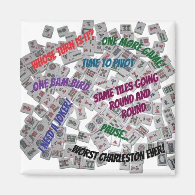 Íman Mahjong Sayings Beverage Coaster (Frente)