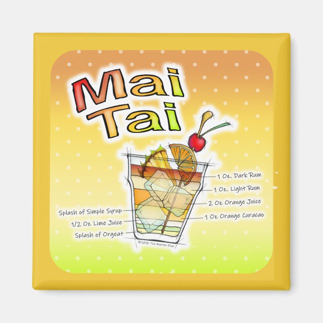 ÍMAN MAI TAI COCKTAIL RECIPE ART (Frente)