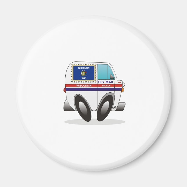 Íman Mail Truck WISCONSIN (Frente)