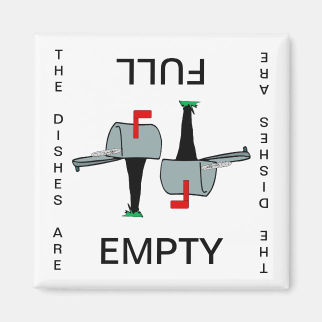 Íman Mailbox Vazia do Dishwasher de Cheio (Frente)