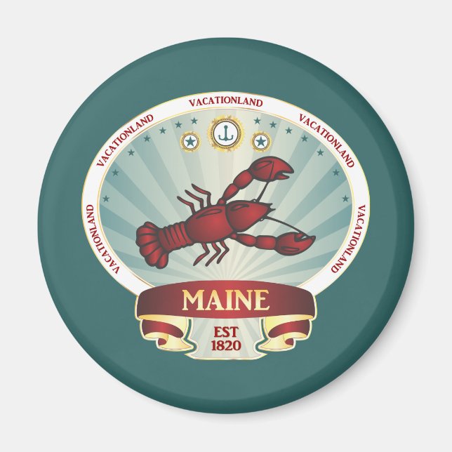Íman Maine Lobster Crest (Frente)