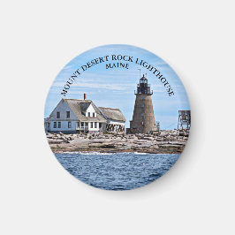 Íman Maine Round Magnet - Monte Desert Rock Lighthouse