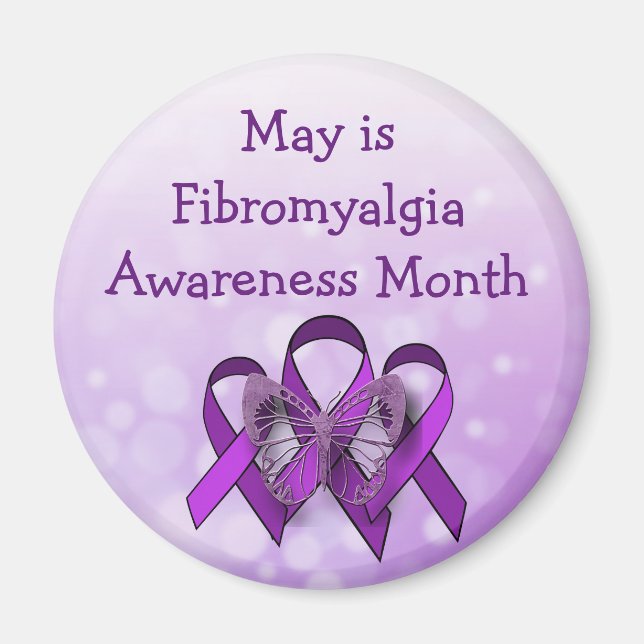 Íman Maio é Fibromialgia Consciência Mês Magnet (Frente)