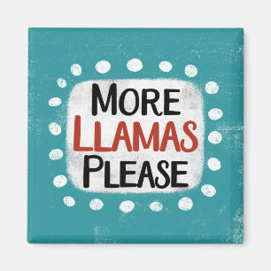 Íman Mais Lhamas Por Favor Refrigerador Magnet