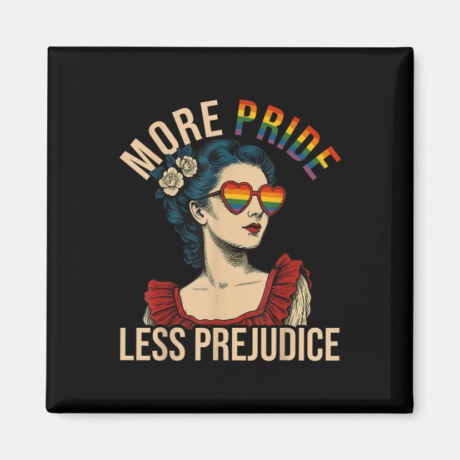 Íman Mais Orgulho Menos Preconceito Mês do Orgulho Gay  (Frente)