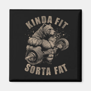 Íman Mais ou Menos em Forma Meio Gordo - Urso Engraçado