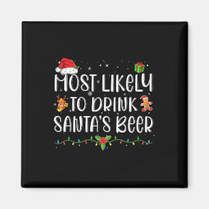 Íman Mais Propenso a Beber a Cerveja do Papai Noel Cami