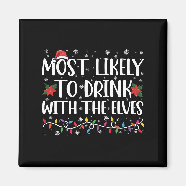 Íman Mais Propenso a Beber Com os Elfos Bebida Elfa (Frente)