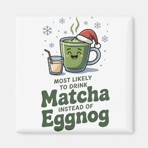 Íman Mais Propenso a Beber Matcha em vez de Eggnog