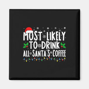 Íman Mais Propenso a Beber Todo o Café do Papai Noel Co
