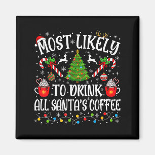 Íman Mais Propenso a Beber Todo o Café do Papai Noel Na