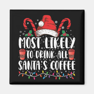 Íman Mais Propenso a Beber Todo o Café do Papai Noel Na