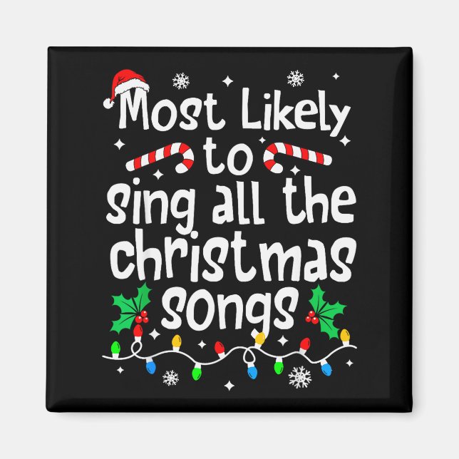 Íman Mais Propenso a Cantar Todas as Canções de Natal C (Frente)