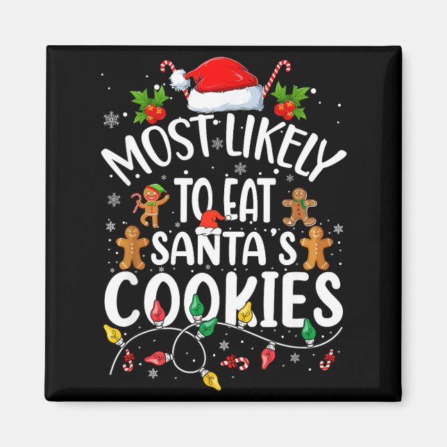 Íman Mais Propenso a Comer os Biscoitos de Natal do Pap (Frente)