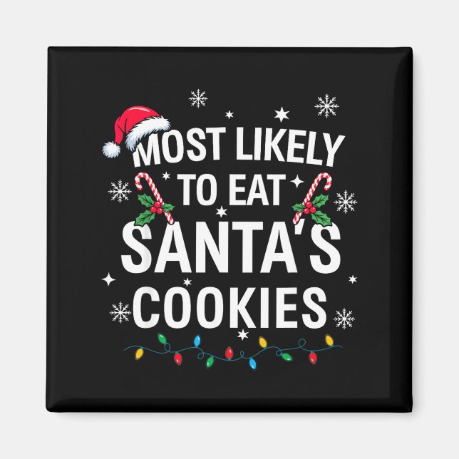 Íman Mais Propenso a Comer os Biscoitos do Papai Noel F (Frente)