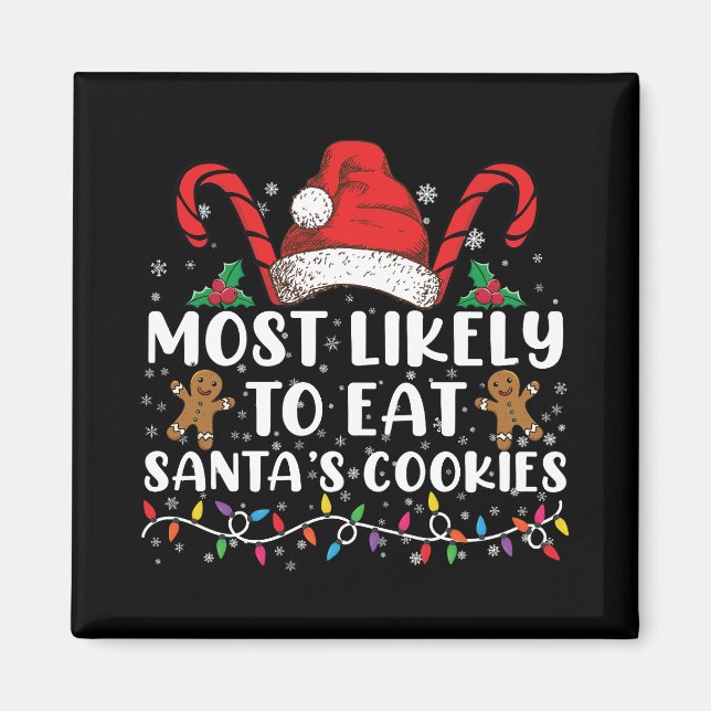Íman Mais Propenso a Comer os Biscoitos do Papai Noel F (Frente)