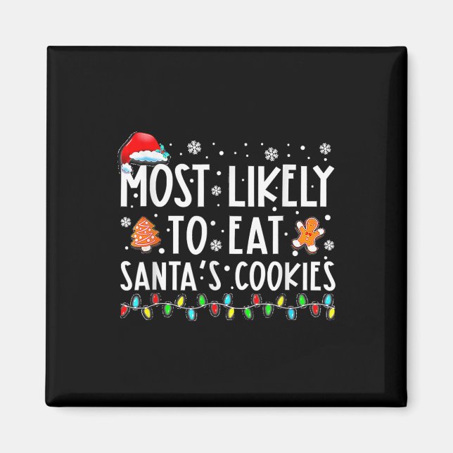 Íman Mais Propenso a Comer os Biscoitos do Papai Noel F (Frente)