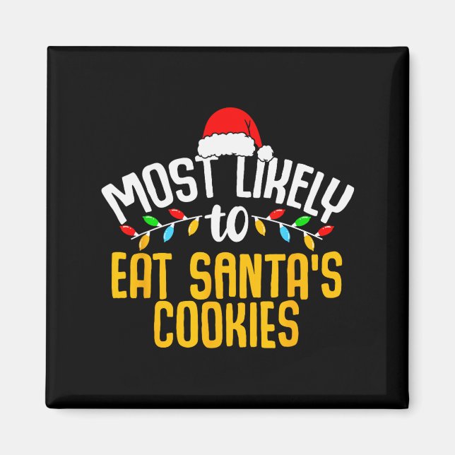 Íman Mais Propenso a Comer os Biscoitos do Papai Noel F (Frente)