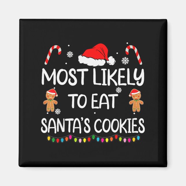 Íman Mais Propenso a Comer os Biscoitos do Papai Noel F (Frente)