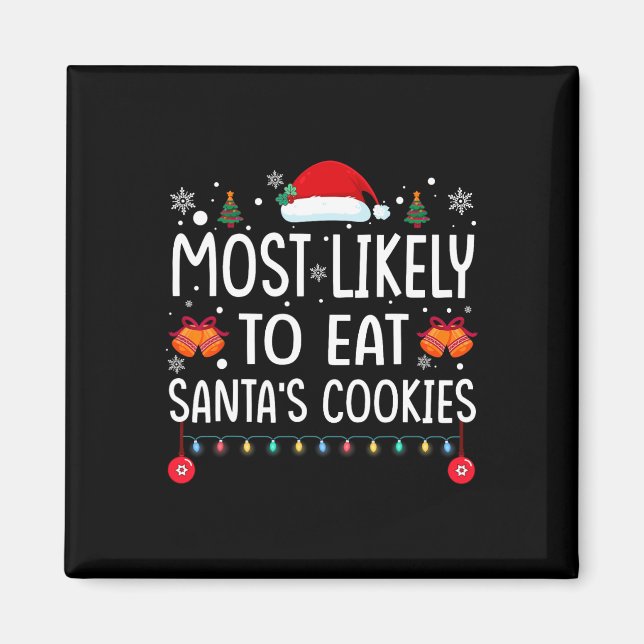Íman Mais Propenso a Comer os Biscoitos do Papai Noel F (Frente)