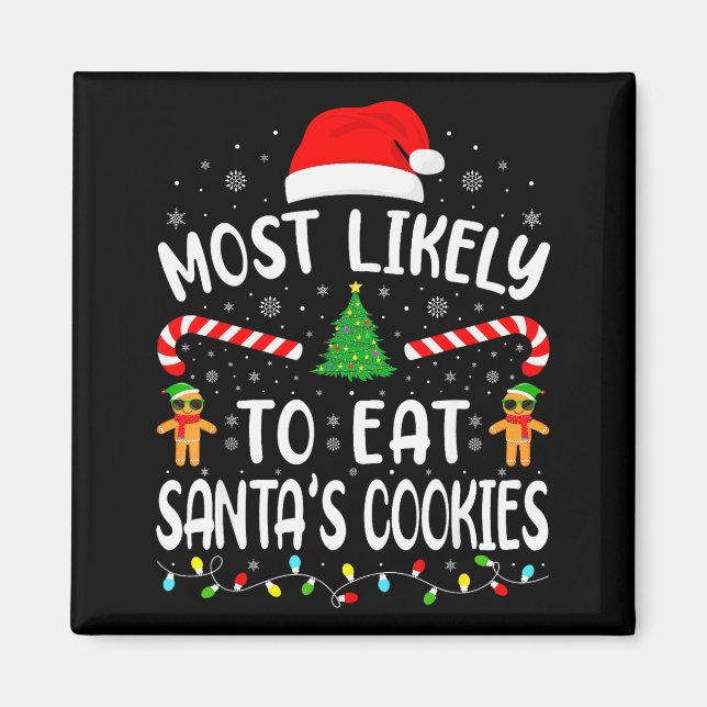 Íman Mais Propenso a Comer os Biscoitos do Papai Noel F (Frente)