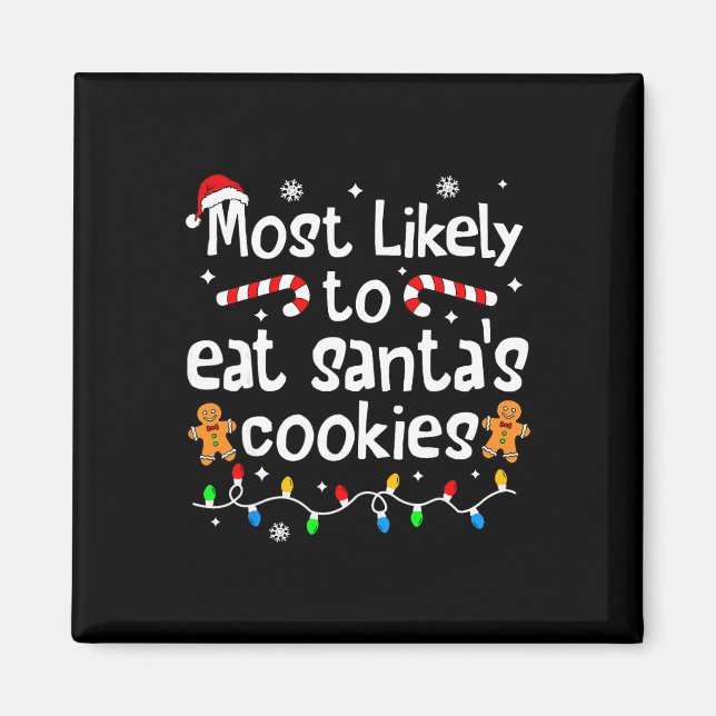 Íman Mais Propenso a Comer os Biscoitos do Papai Noel J (Frente)