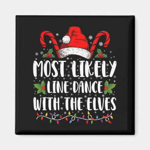 Íman Mais Propenso a Dançar em Linha com os Elfos Natal