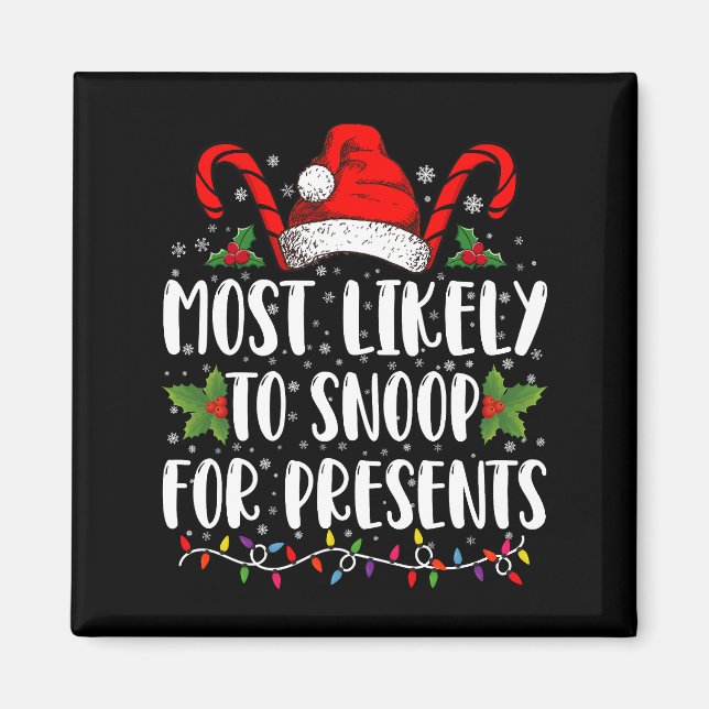 Íman Mais Propenso a Espiar Presentes de Natal da Famíl (Frente)