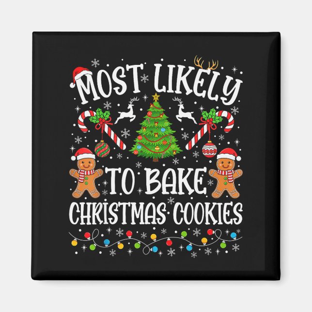 Íman Mais Propenso a Fazer Biscoitos de Natal Correspon (Frente)