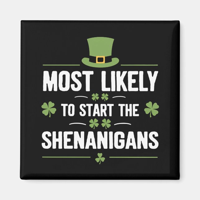 Íman Mais Propenso a Iniciar as Travessuras St Patrick' (Frente)