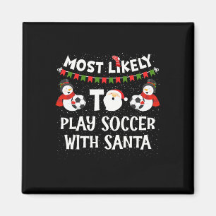 Íman Mais Propenso a Jogar Futebol com Papai Noel Famíl