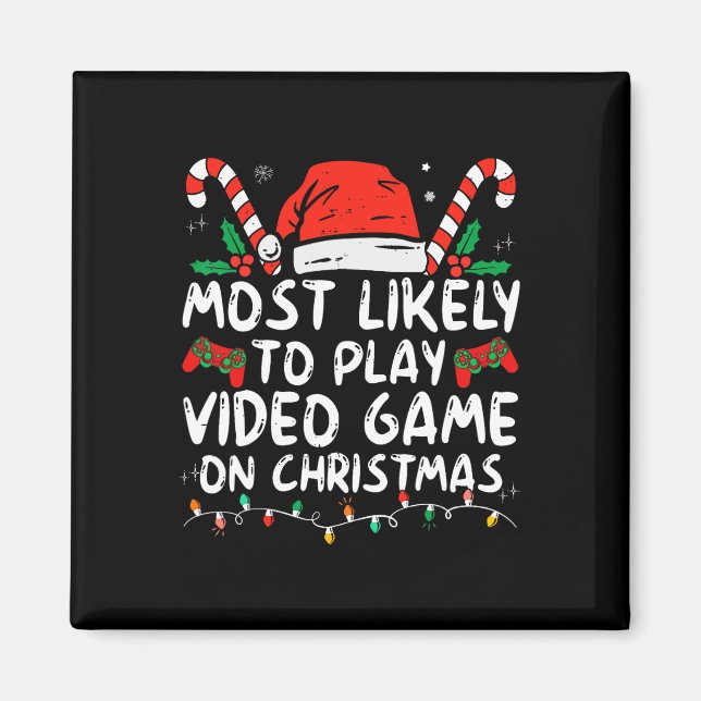 Íman Mais Propenso a Jogar Video Game no Papai Noel de  (Frente)