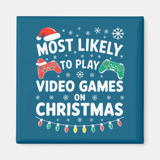 Íman Mais Propenso a Jogar Video Games na Camisa de Nat (Frente)
