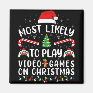 Íman Mais Propenso a Jogar Video Games no Natal da Famí