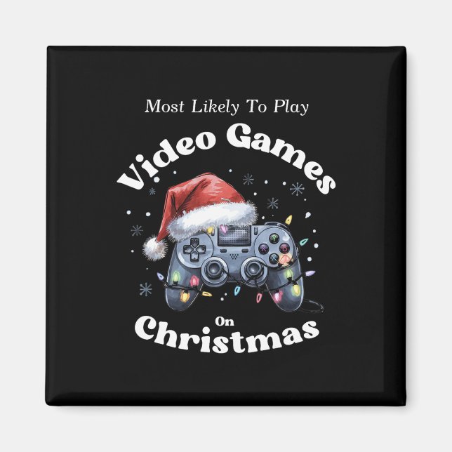 Íman Mais Propenso a Jogar Video Games no Natal - Diver (Frente)
