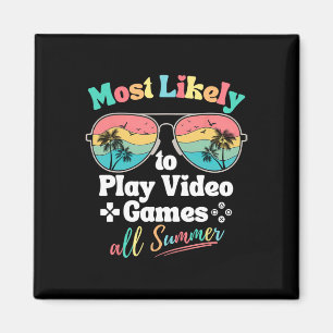 Íman Mais Propenso a Jogar Video Games Todo Verão Camis