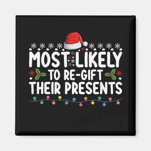 Íman Mais Propenso a Re-dar Presentes de Natal (Frente)