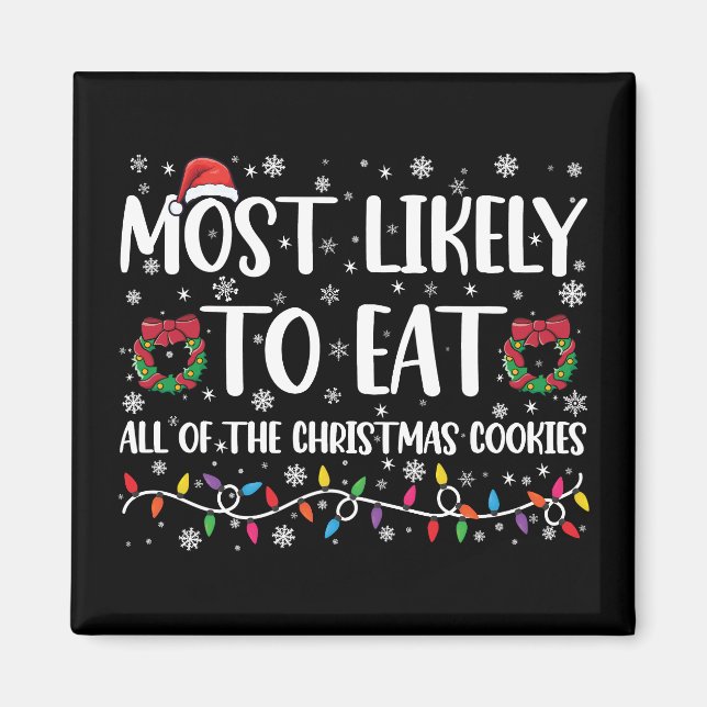Íman Mais Provável a Comer Todos os Biscoitos de Natal  (Frente)