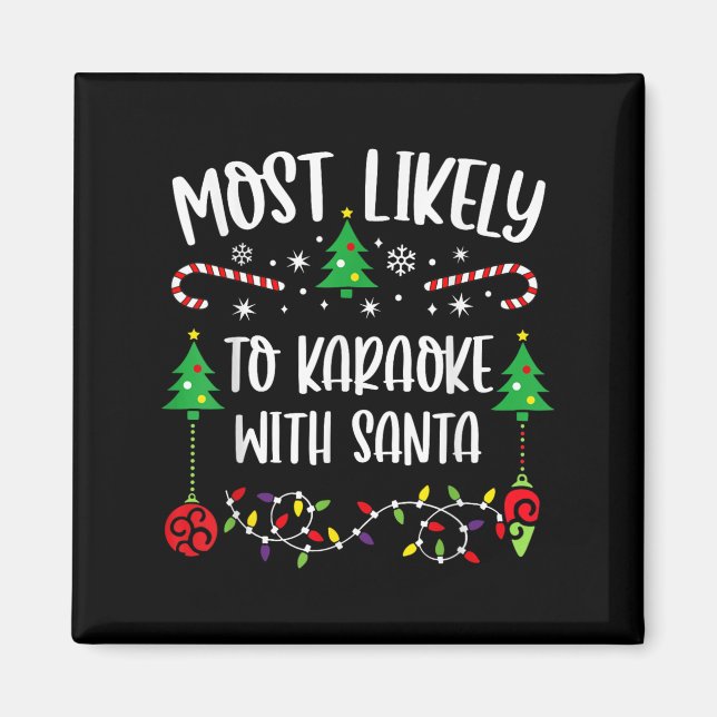 Íman Mais Provável A Karaoke Com Papais noeis De Natal  (Frente)