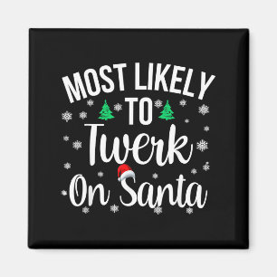 Íman Mais Provável Dançar Twerk no Papai Noel Inapropri