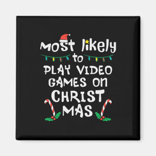 Íman Mais Provável Jogar Vídeo Jogo Natal Família Xmas