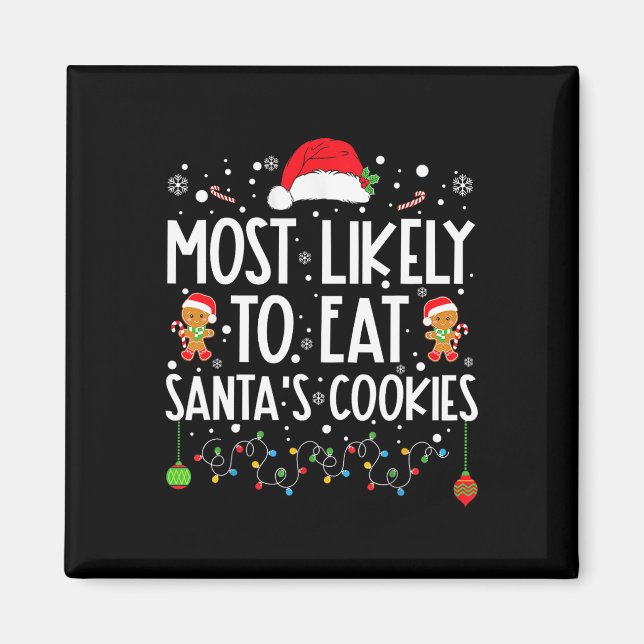 Íman Mais Provável Para Comer Cookies De Papai noel (Frente)