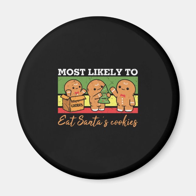 Íman Mais Provável Para Comer Cookies De Papai noel (Frente)