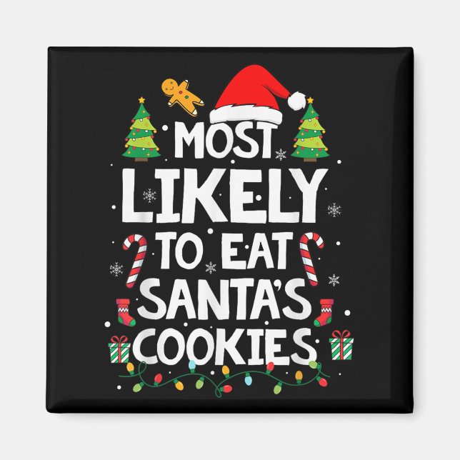 Íman Mais Provável Para Comer O Natal Da Família Cookie (Frente)