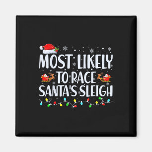 Íman Mais Provável Para Correr O Natal Da Família Sleig