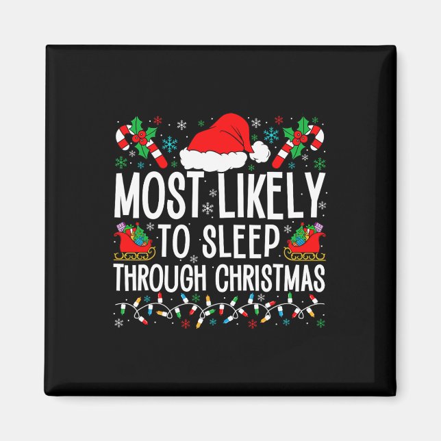 Íman Mais Provável Para Dormir Através Do Fa De Natal (Frente)