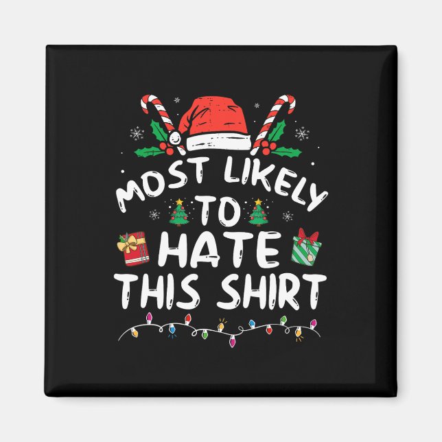 Íman Mais Provável Para Odiar Este Pijama De Natal Fami (Frente)