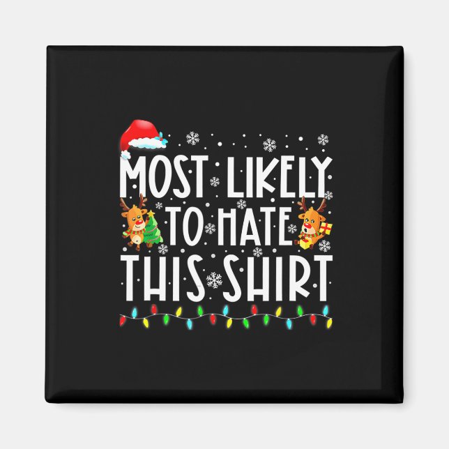 Íman Mais Provável Para Odiar Este Pijama De Natal Fami (Frente)