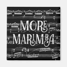 Íman Mais Quadro Marimba - Música Branca Preta